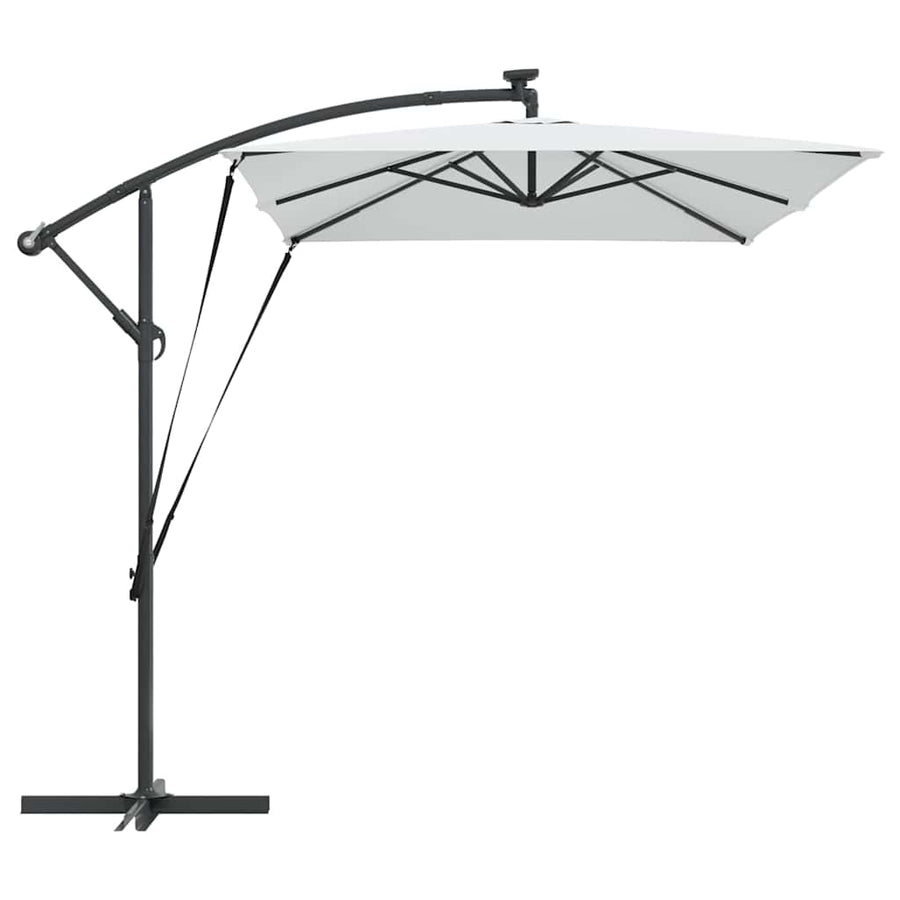 Cantilever Banana Parasol met slot Zand 294 x 200 x 254 cm