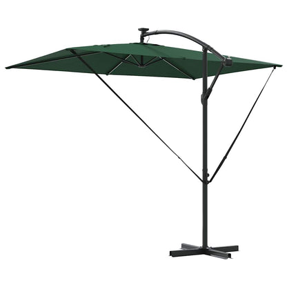 Cantilever Banana Parasol met slot Groen 294 x 200 x 254 cm