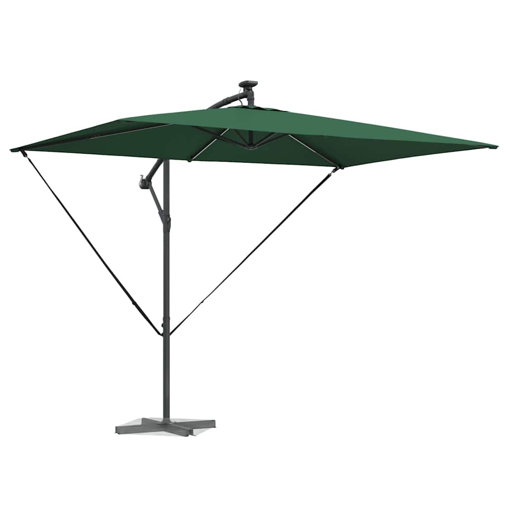 Cantilever Banana Parasol met slot Groen 294 x 200 x 254 cm