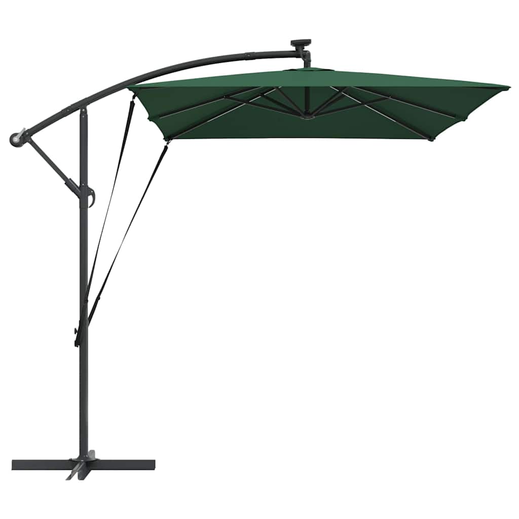 Cantilever Banana Parasol met slot Groen 294 x 200 x 254 cm
