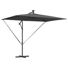 Cantilever Banana Parasol met slot Antraciet 294 x 200 x 254 cm