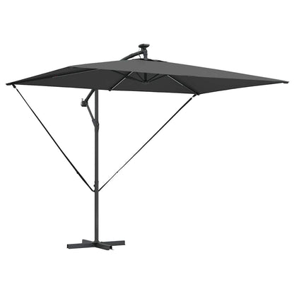 Cantilever Banana Parasol met slot Antraciet 294 x 200 x 254 cm