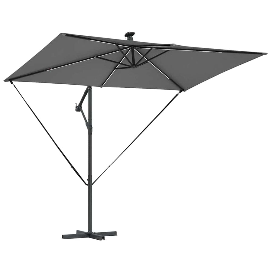 Cantilever Banana Parasol met slot Antraciet 294 x 200 x 254 cm