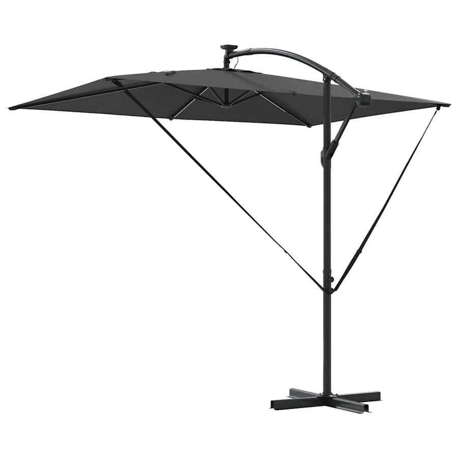 Cantilever Banana Parasol met slot Antraciet 294 x 200 x 254 cm