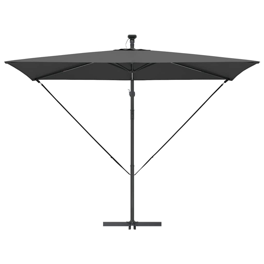 Cantilever Banana Parasol met slot Antraciet 294 x 200 x 254 cm