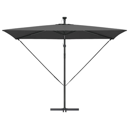 Cantilever Banana Parasol met slot Antraciet 294 x 200 x 254 cm