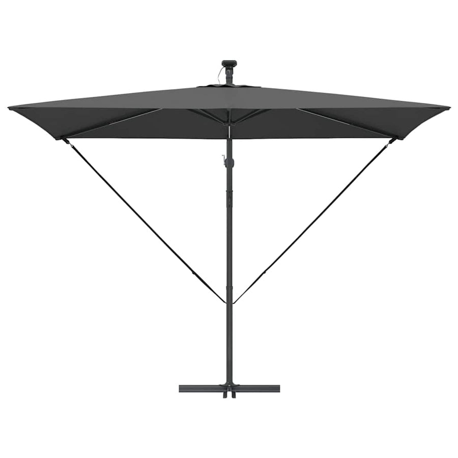 Cantilever Banana Parasol met slot Antraciet 294 x 200 x 254 cm
