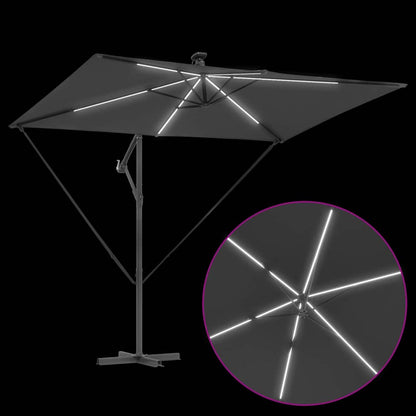 Cantilever Banana Parasol met slot Antraciet 294 x 200 x 254 cm
