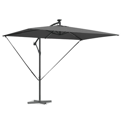 Cantilever Banana Parasol met slot Antraciet 294 x 200 x 254 cm