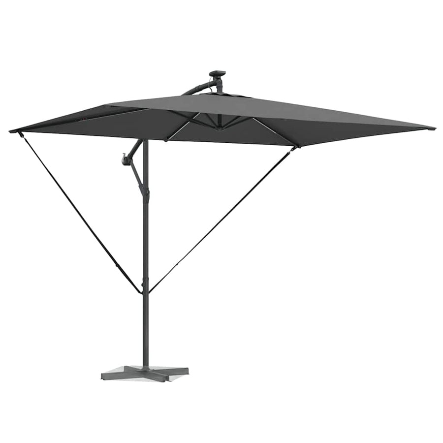 Cantilever Banana Parasol met slot Antraciet 294 x 200 x 254 cm