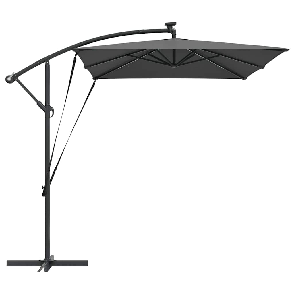 Cantilever Banana Parasol met slot Antraciet 294 x 200 x 254 cm