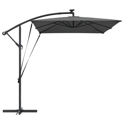 Cantilever Banana Parasol met slot Antraciet 294 x 200 x 254 cm