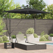 Parasol 294x200x254 cm zwart polyester aluminium