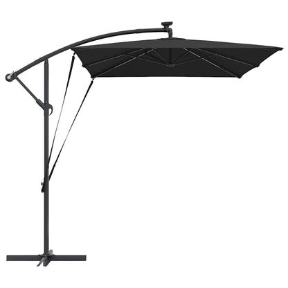 Cantilever Banana Parasol met slot Zwart 294 x 200 x 254 cm