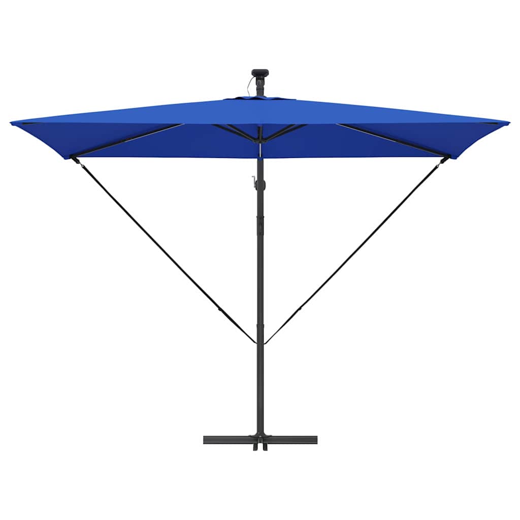 Cantilever Banana Parasol met slot Blauw 294 x 200 x 254 cm