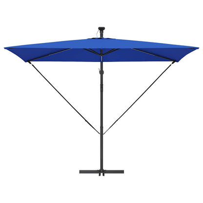 Cantilever Banana Parasol met slot Blauw 294 x 200 x 254 cm