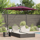 Parasol Bordeaux Red 294 x 200 x 270 cm Polyester and Aluminum