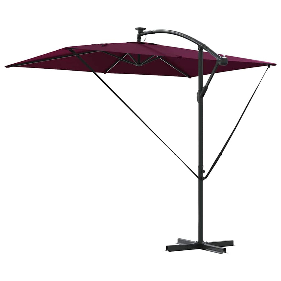 Cantilever Banana Parasol Bordeauxrood 294 x 200 x 254 cm
