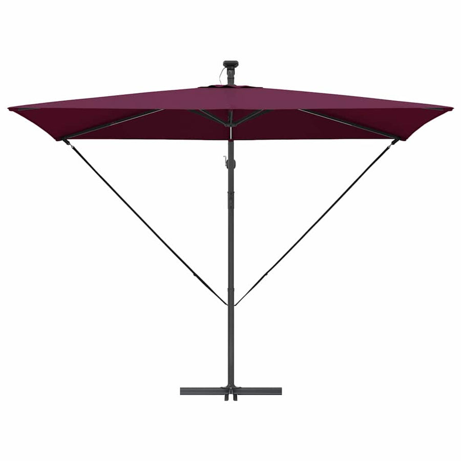 Cantilever Banana Parasol Bordeauxrood 294 x 200 x 254 cm