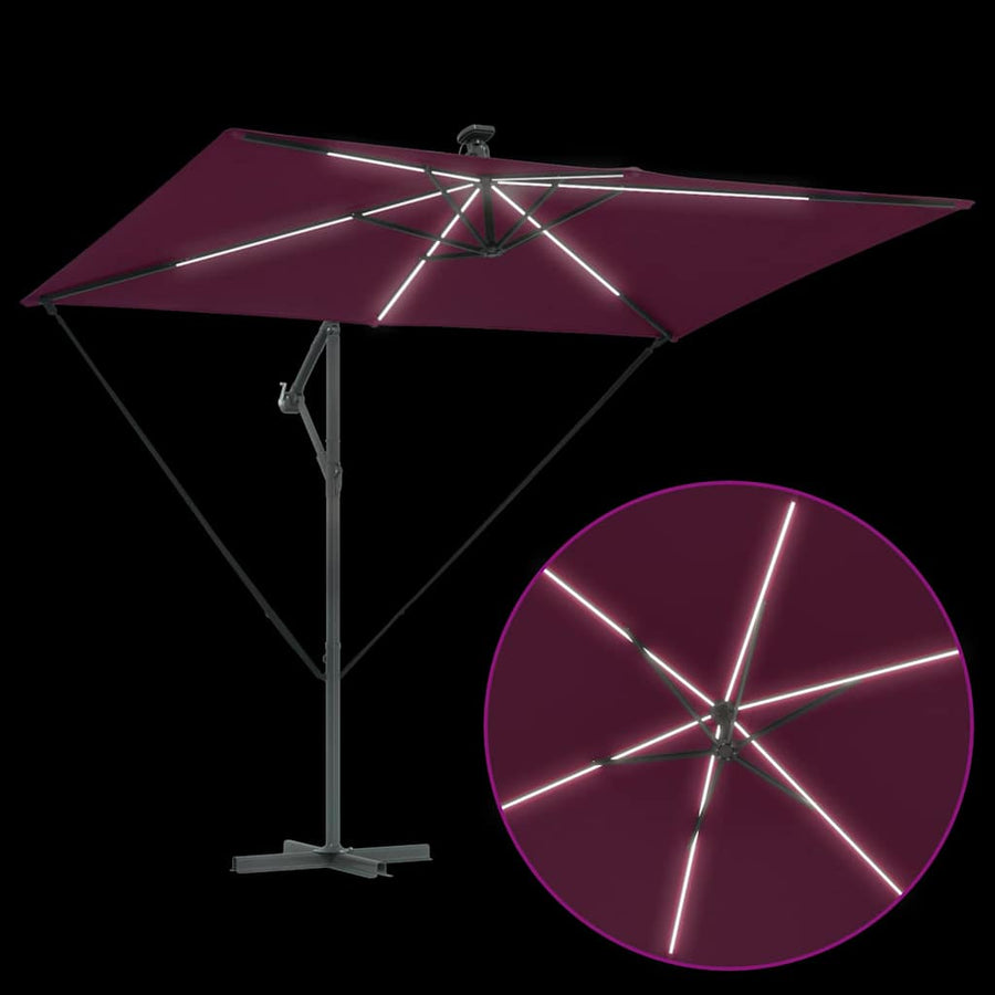 Cantilever Banana Parasol Bordeauxrood 294 x 200 x 254 cm