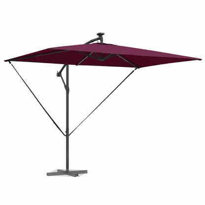 Cantilever Banana Parasol Bordeauxrood 294 x 200 x 254 cm