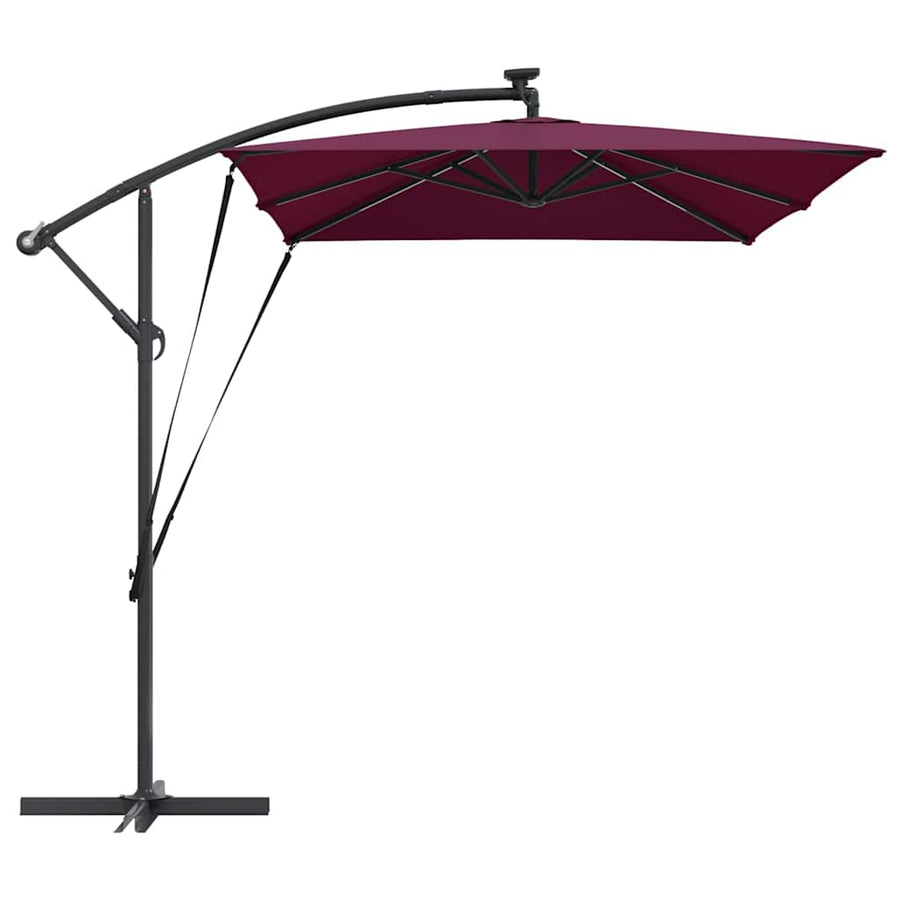 Cantilever Banana Parasol Bordeauxrood 294 x 200 x 254 cm