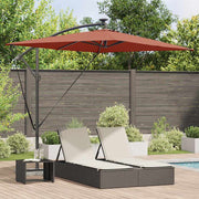 Parasol 294x200x254 cm terracotta polyester aluminium