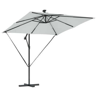 Cantilever Banana Parasol met slot Zand 249 x 249 x 250 cm
