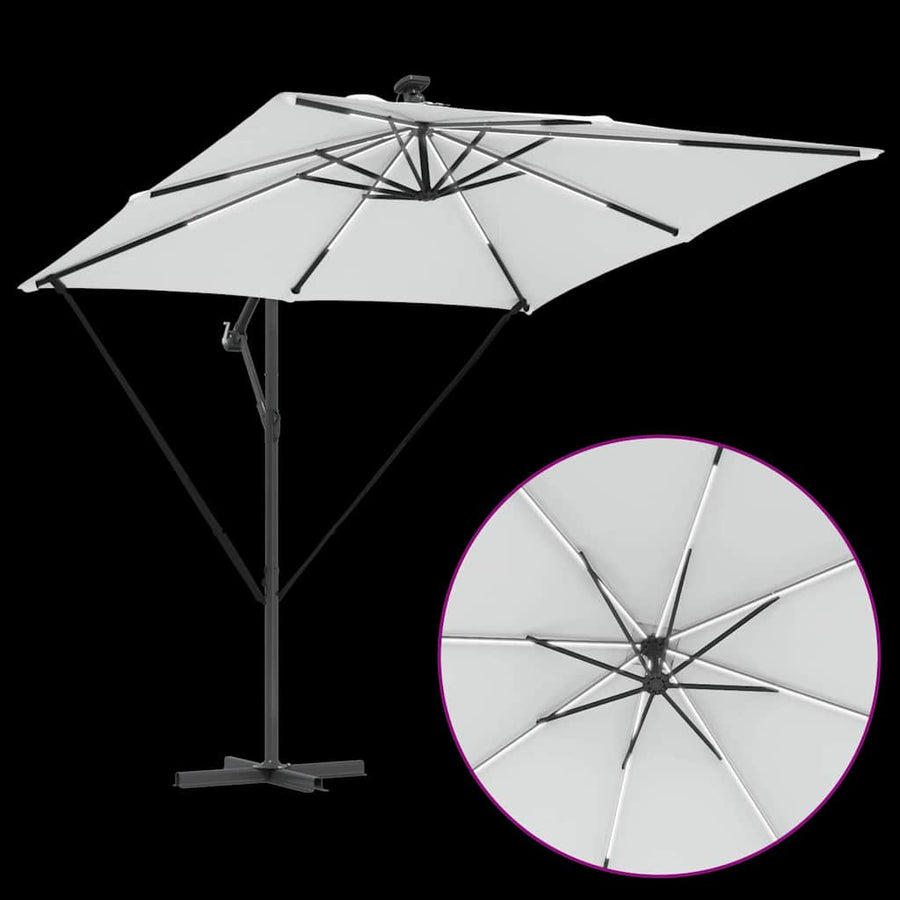 Cantilever Banana Parasol met slot Zand 249 x 249 x 250 cm