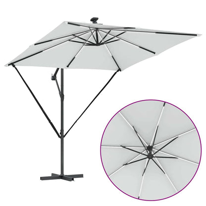 Cantilever Banana Parasol met slot Zand 249 x 249 x 250 cm