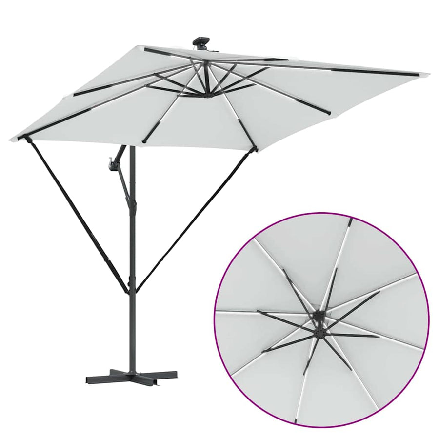 Cantilever Banana Parasol met slot Zand 249 x 249 x 250 cm