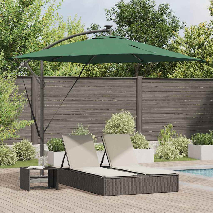 Cantilever Banana Parasol met slot Groen 249 x 249 x 250 cm