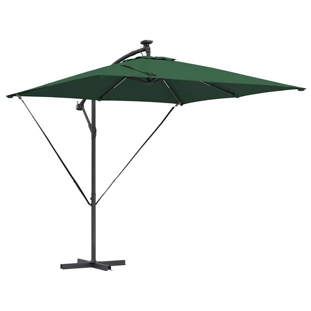 Cantilever Banana Parasol met slot Groen 249 x 249 x 250 cm