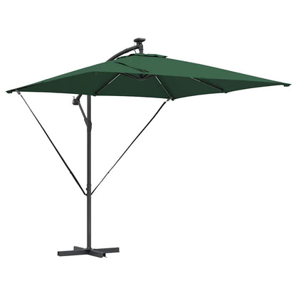 Cantilever Banana Parasol met slot Groen 249 x 249 x 250 cm