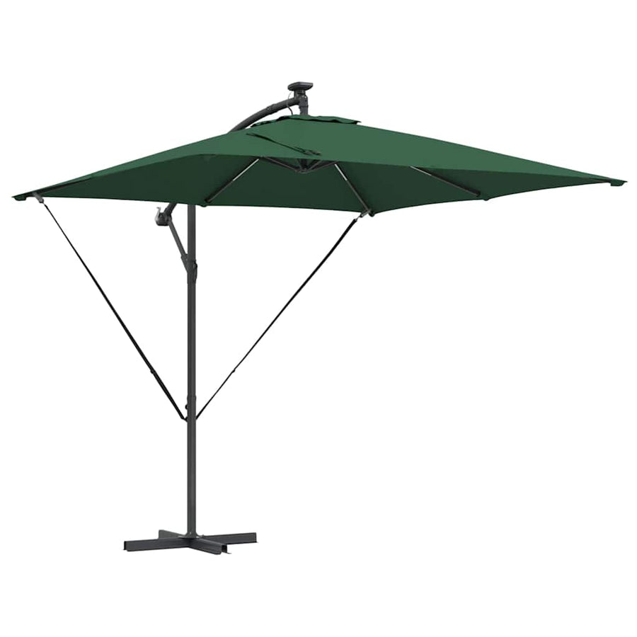Cantilever Banana Parasol met slot Groen 249 x 249 x 250 cm