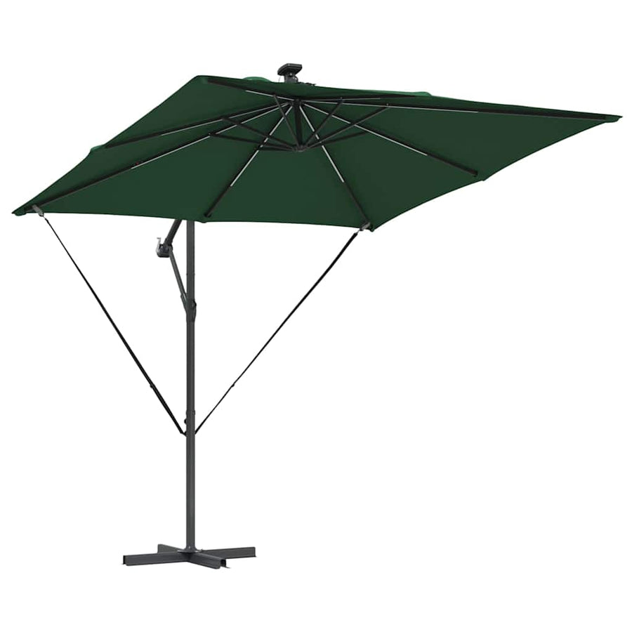Cantilever Banana Parasol met slot Groen 249 x 249 x 250 cm