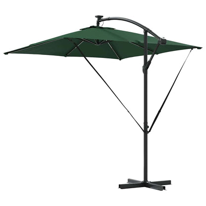 Cantilever Banana Parasol met slot Groen 249 x 249 x 250 cm