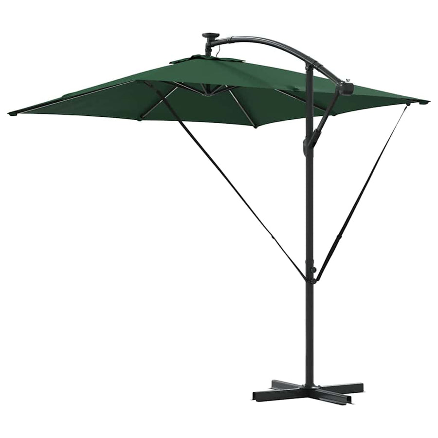 Cantilever Banana Parasol met slot Groen 249 x 249 x 250 cm