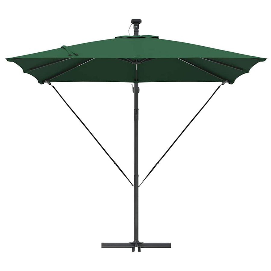Cantilever Banana Parasol met slot Groen 249 x 249 x 250 cm