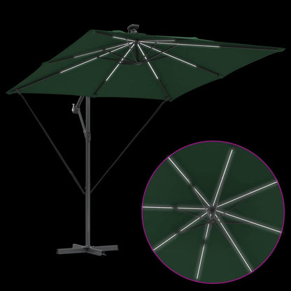 Cantilever Banana Parasol met slot Groen 249 x 249 x 250 cm