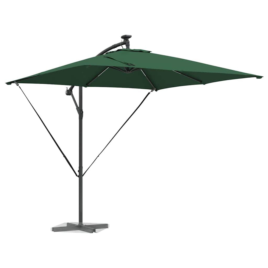 Cantilever Banana Parasol met slot Groen 249 x 249 x 250 cm