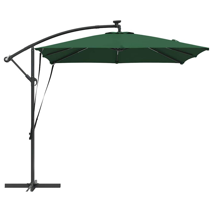 Cantilever Banana Parasol met slot Groen 249 x 249 x 250 cm