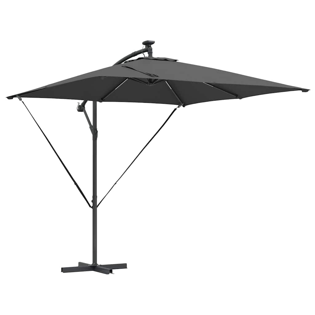 Cantilever Banana Parasol met slot Antraciet 249 x 249 x 250 cm