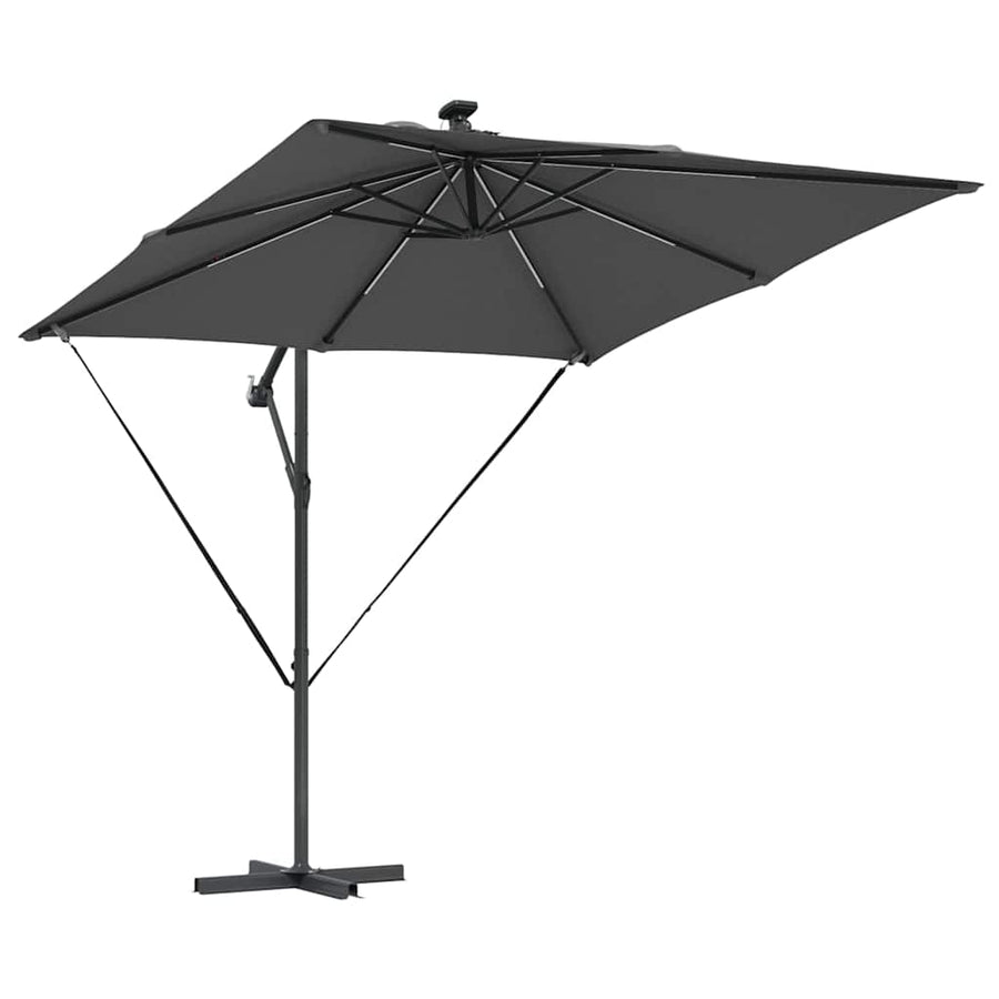 Cantilever Banana Parasol met slot Antraciet 249 x 249 x 250 cm