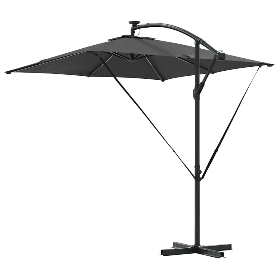 Cantilever Banana Parasol met slot Antraciet 249 x 249 x 250 cm