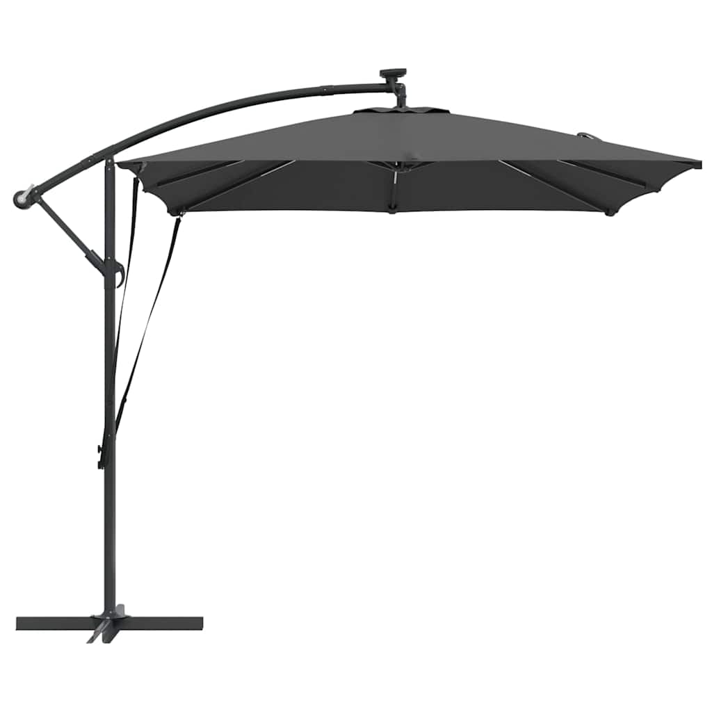 Cantilever Banana Parasol met slot Antraciet 249 x 249 x 250 cm