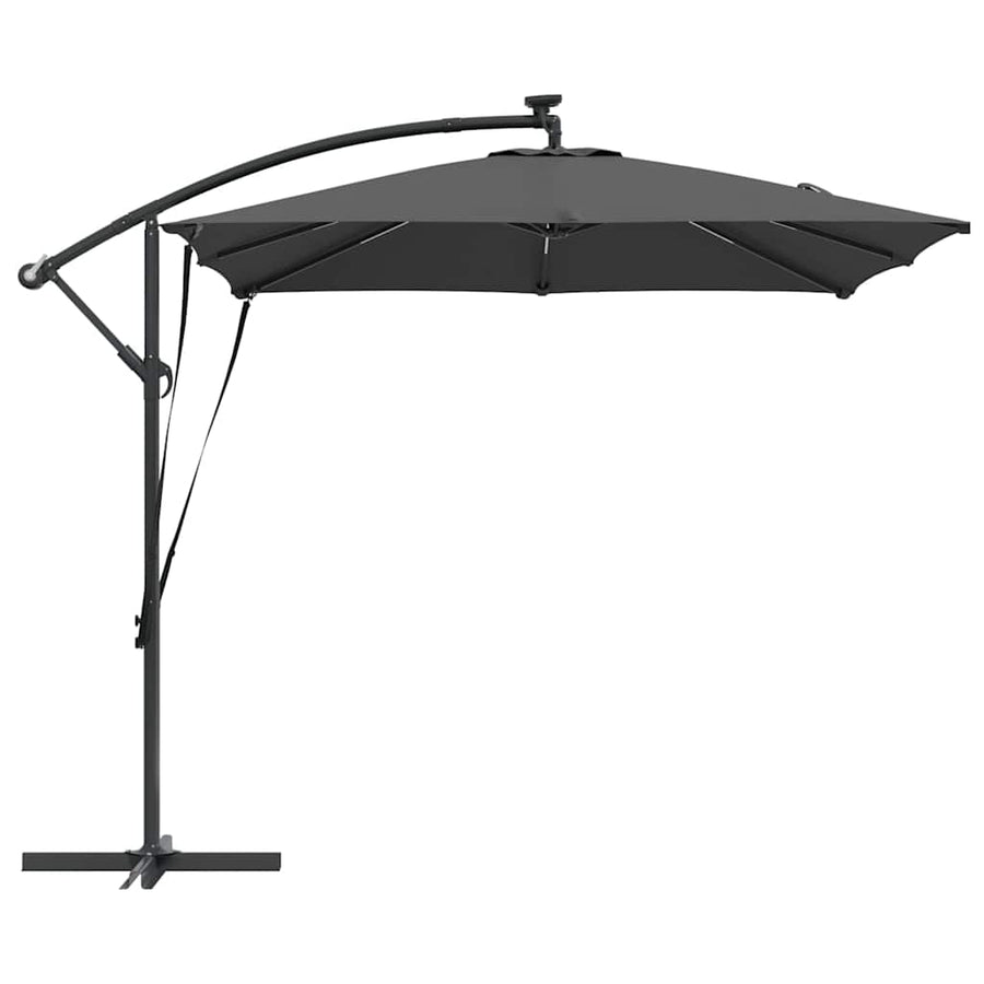 Cantilever Banana Parasol met slot Antraciet 249 x 249 x 250 cm