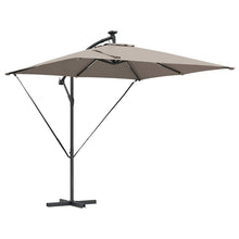 Cantilever Banana Parasol met slot Taupe 249 x 249 x 250 cm
