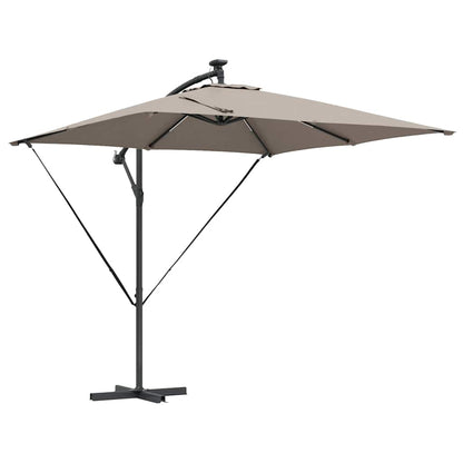 Cantilever Banana Parasol met slot Taupe 249 x 249 x 250 cm