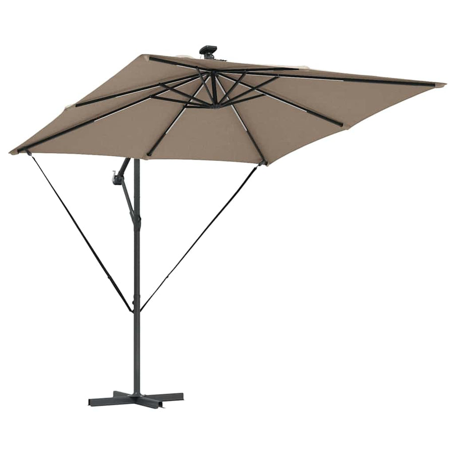 Cantilever Banana Parasol met slot Taupe 249 x 249 x 250 cm